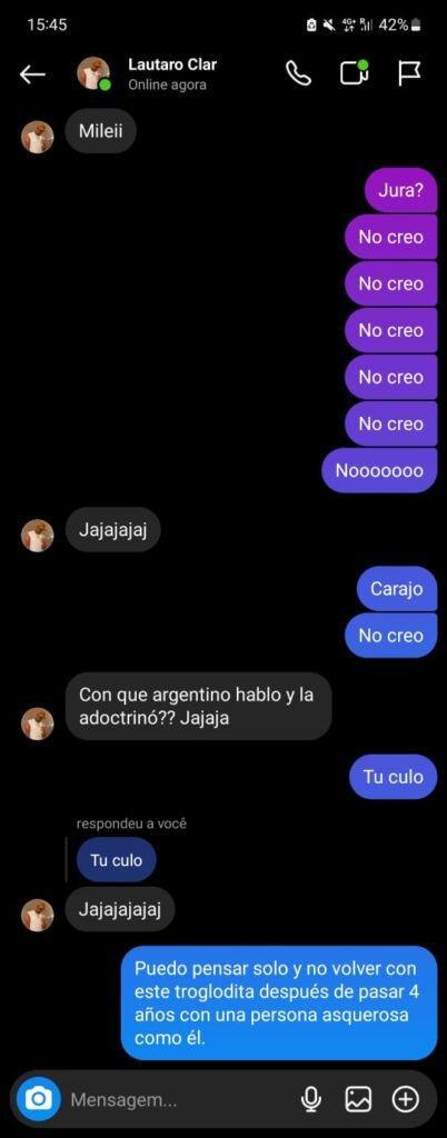 Conversa com amigo argentino e eleitor de Milei