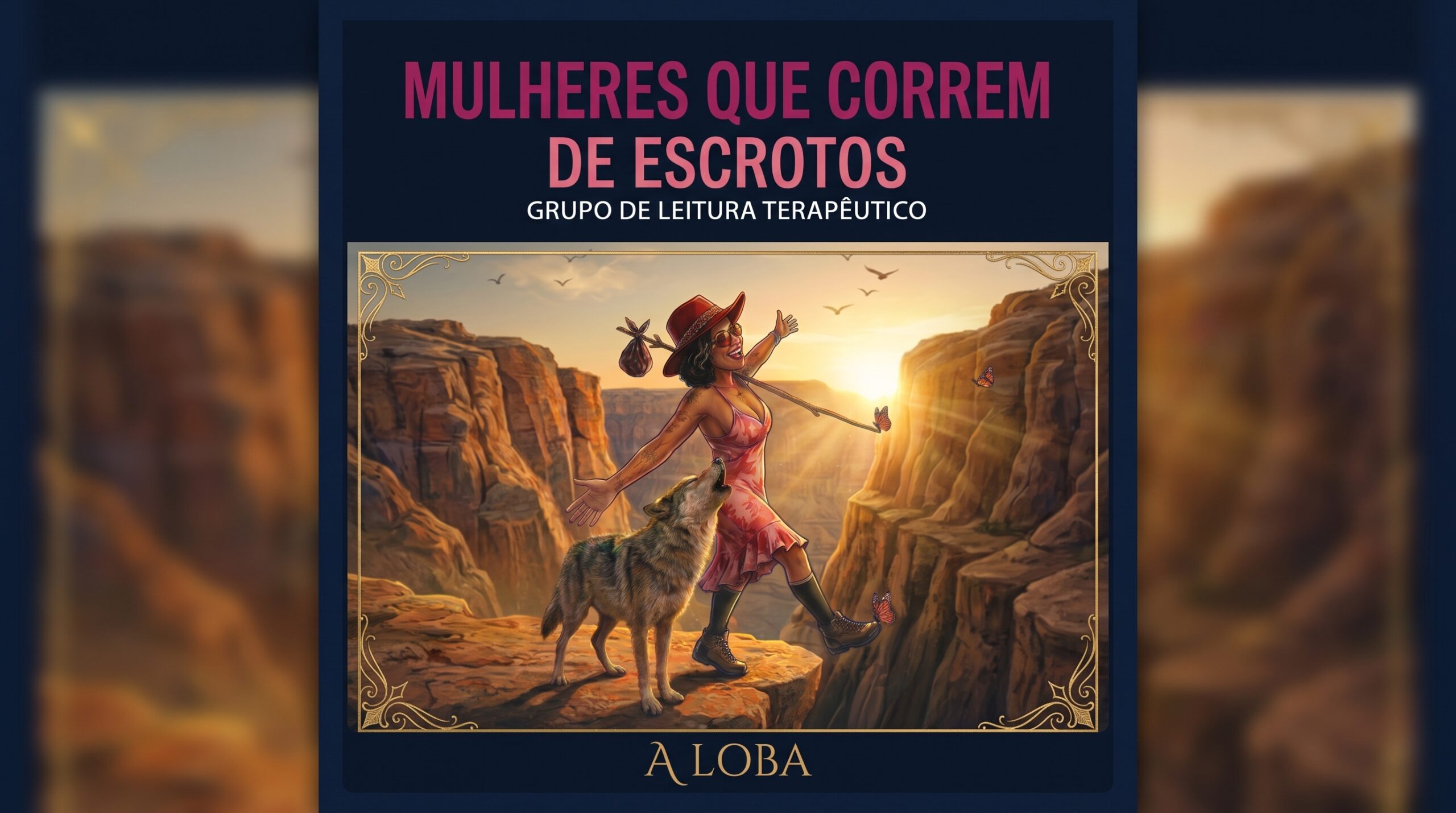 Mulheres que correm dos escrotos